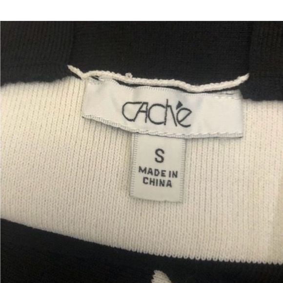 Black and White Striped Women's Top - Picture 4 of 5